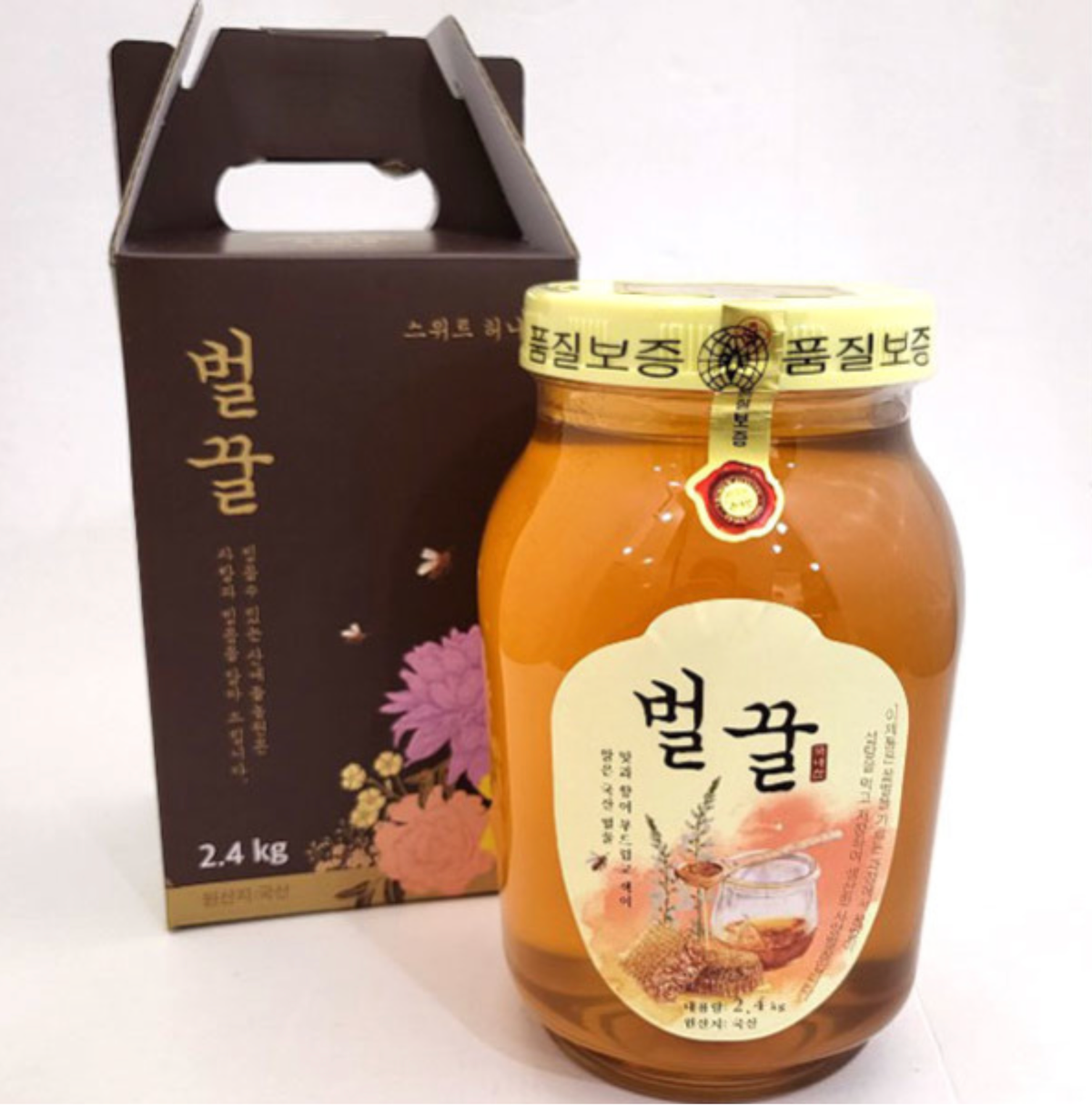 韓國100％天然蜂蜜糖 80年歷史人工養殖蜂蜜 洋槐蜂蜜(2.4KG) 送禮 自用用 禮盒裝