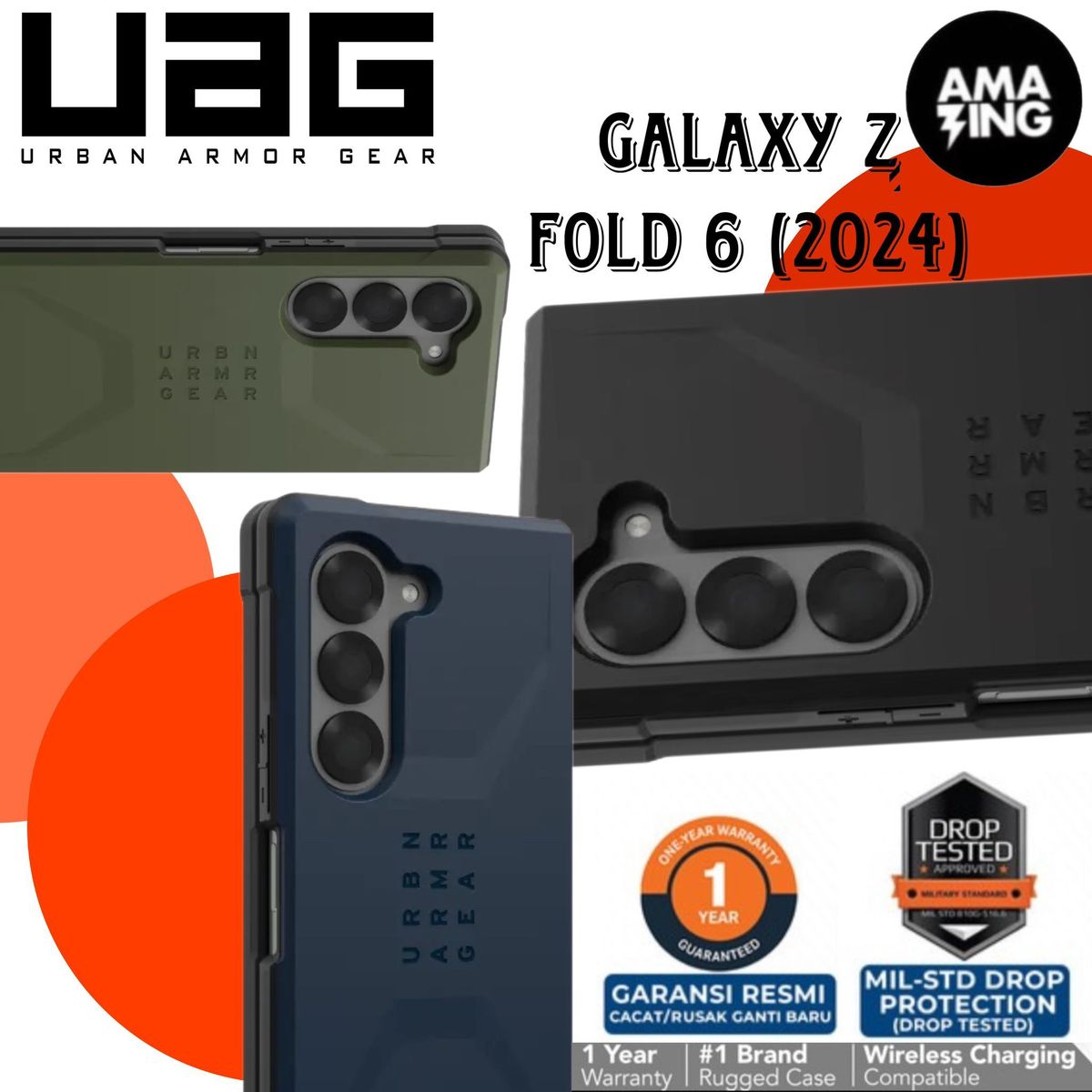 UAG CIVILIAN SERIES GALAXY Z FOLD6 (2024) CASE Black-黑色