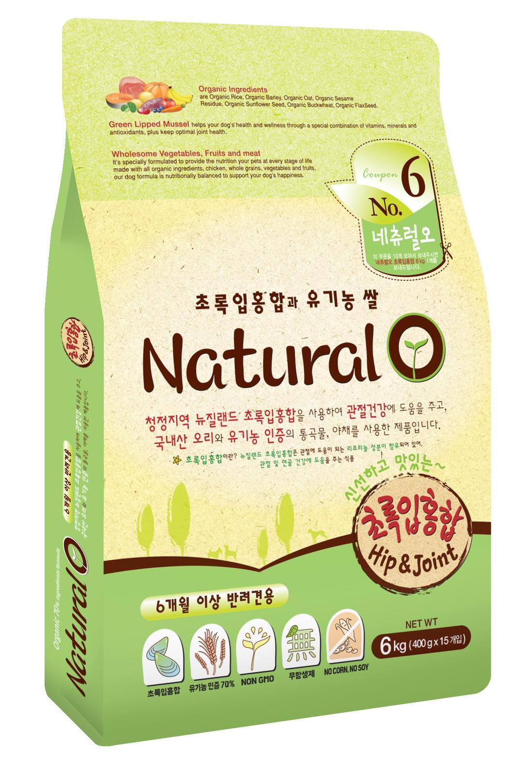 No.6 Korean CHICKEN, DUCK & MUSSEL (6kg, 400g x15packs) Dry Dog Food 106810