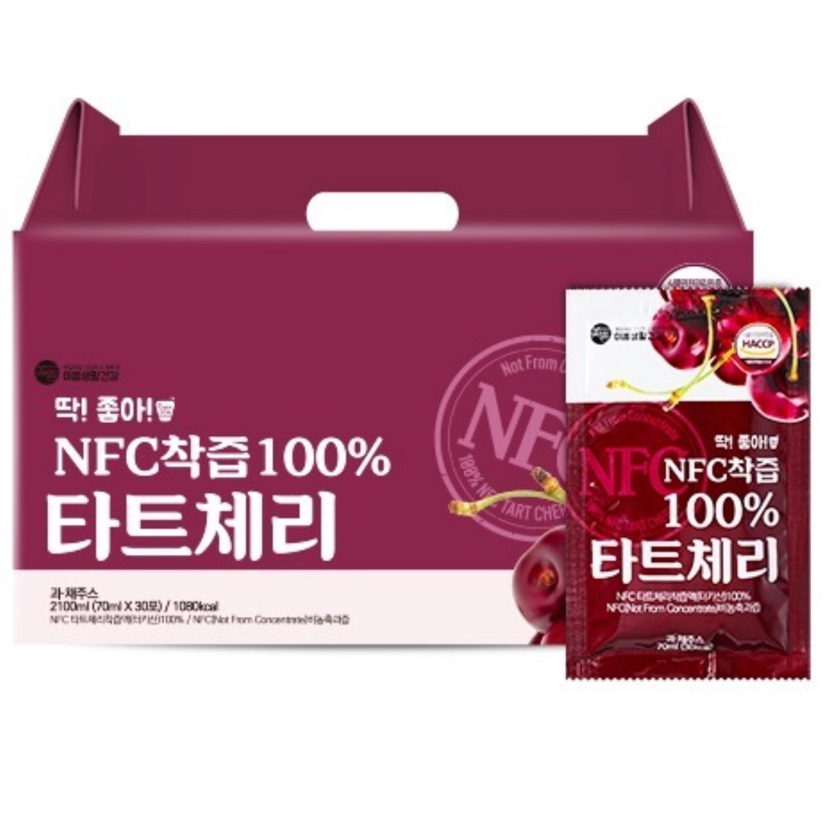 韓國 NFC 100%原液 酸櫻桃汁 70ml x 30包 (平行進口)