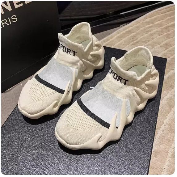 時尚襪子鞋女夏（米色【36_41碼】(下單後聯繫客服確認發貨尺碼）F281017112