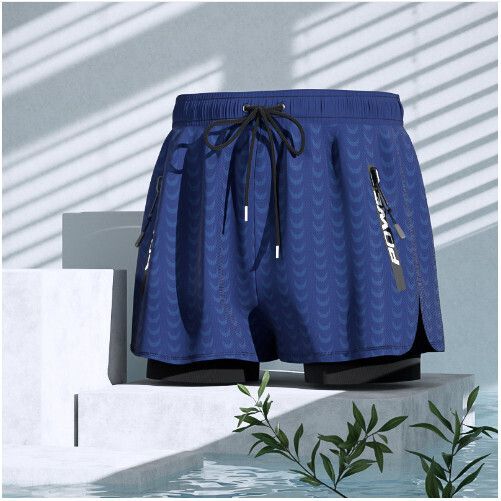 男士游泳泳褲（藏藍鯊魚）（L-5XL）（下單後跟客服聯系發貨的尺寸）