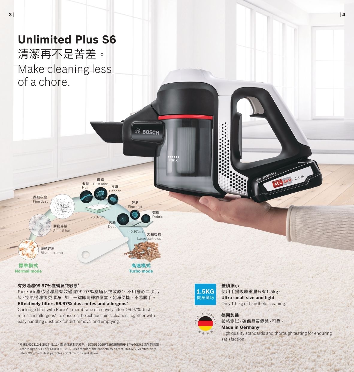 BOSCH | Unlimited S6 充電式多功能無線吸塵機 BBS611LAG | HKTVmall 香港最大網購平台