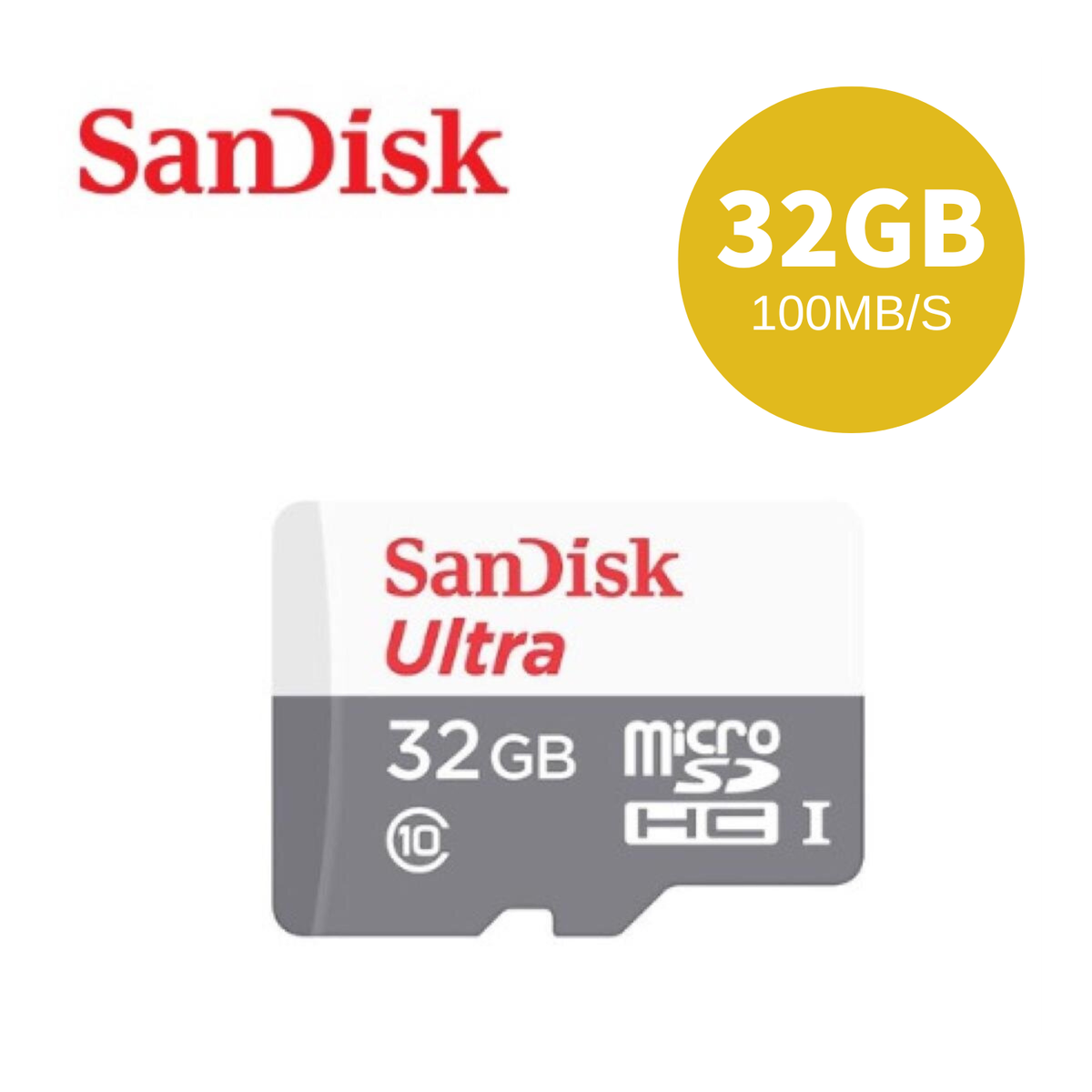 【Free Gift】Ultra MicroSD 32GB 100MB/S SD Card (SDSQUNR-032G-GN3MN)