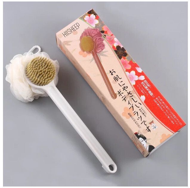長柄沐浴刷洗澡刷二合一（白色）#(GTN)
