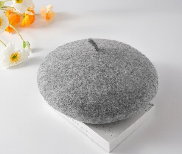 兒童貝雷帽【灰色（建議年齡：2-6歲）（帽圍尺寸：48cm-50cm）】