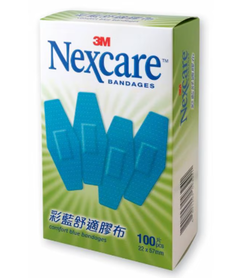 3M Nexcare confort blue bandages 100pcs 3M Nexcare舒適藍色膠布100片[Authentic product]