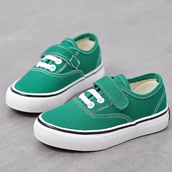 中性帆布鞋 一腳蹬懶人童鞋（綠色 24碼-37碼）（下單後請聯酪客服確認發貨尺碼）