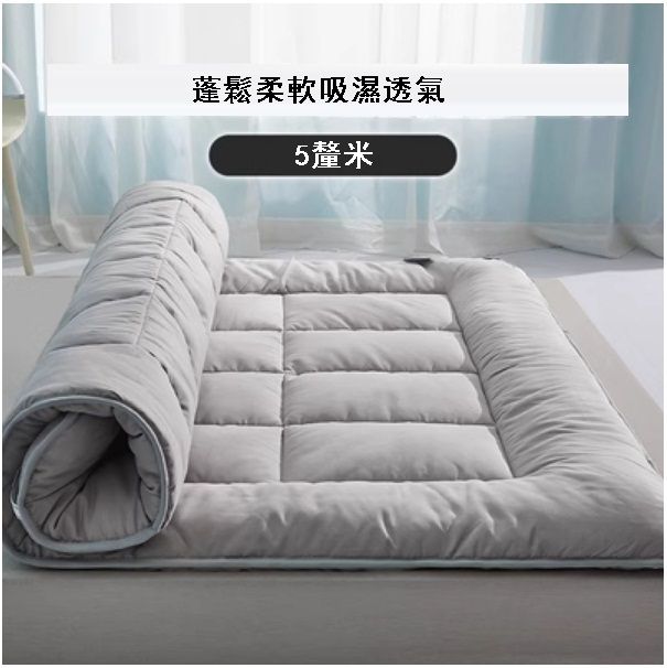 【特價品】可摺疊床墊（灰色[厚 約5cm]  尺寸：90x200cm）#(GTN)