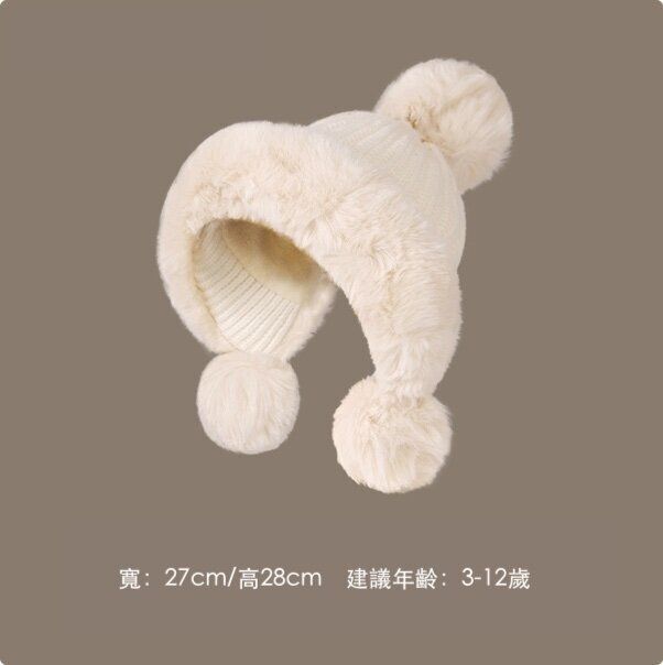 加絨保暖一體帽子圍巾(均碼 DRMZ30;白色)