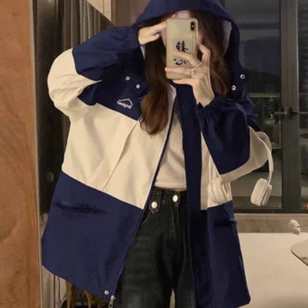 工裝衝鋒衣（1661藏青色）（S/M/L/XL/2XL下單後與客服聯系發貨的尺碼）#H402001275