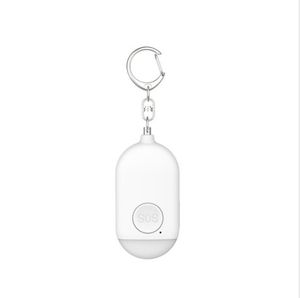 [White] USB rechargeable anti-wolf alarm, personal security self-defense alarm
