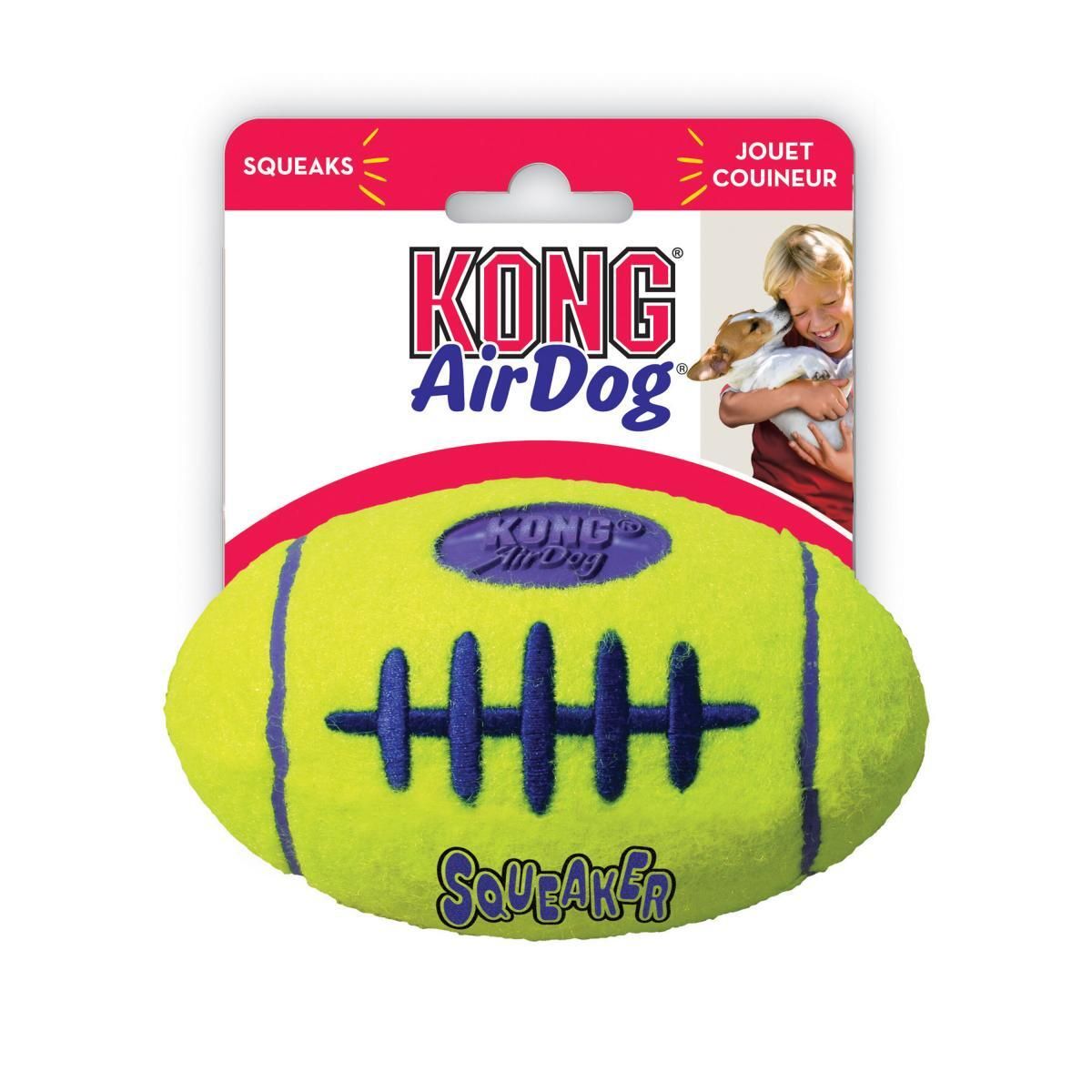 AirDog Squeaker Football (Size L, 4" x 6.5") Dog Toy 775241