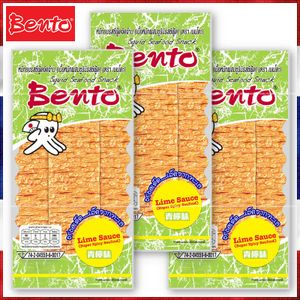 Bento 超味辣魷魚(青檸味) 18克 x 3包