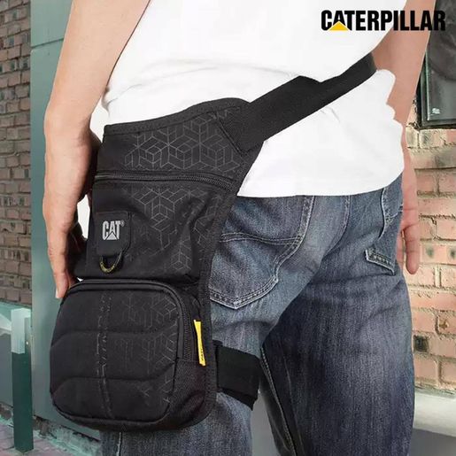 CAT Caterpillar Steve Leg Waist Bag Black Heat Embossed 2L 2024 New Arrival HKTVmall The Largest HK Shopping Platform