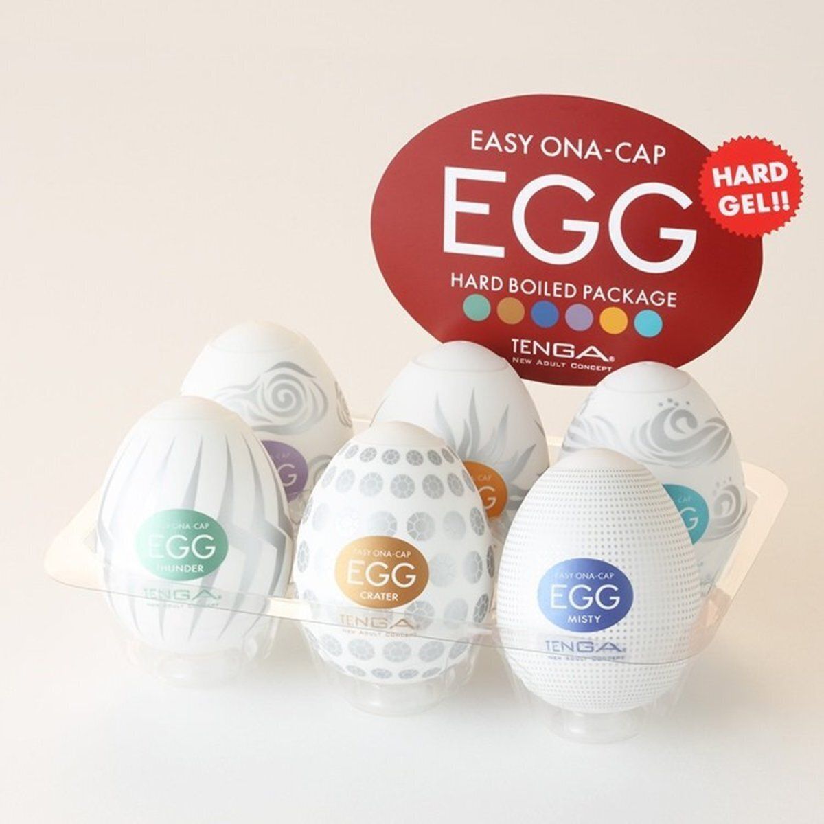 Tenga Egg Variety Pack套裝 Hard Boilded Package [高彈力刺激系列] 一次性使用型｜自慰扭蛋