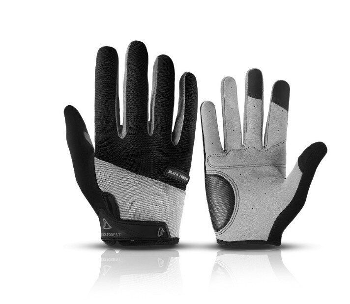 (L碼）可觸屏單車手套防滑厚墊#(KFF)