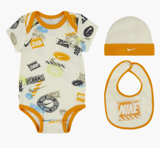 Nike 0 6M Nike Baby gift set 3 piece with baby bib bodysuit and cap with box unisex Parallel Import HKTVmall The Largest HK Shopping Platform