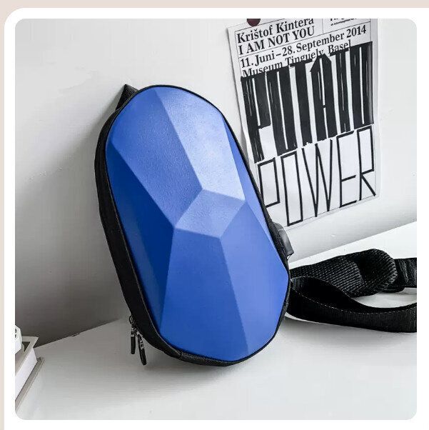 運動款斜挎包（寶藍色）