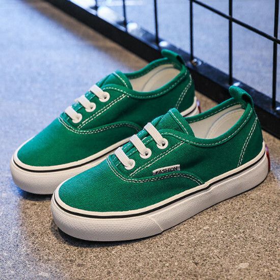 中性一腳蹬帆布鞋 套腳休閒鞋（綠色 24碼-37碼）（下單後請聯酪客服確認發貨尺碼）