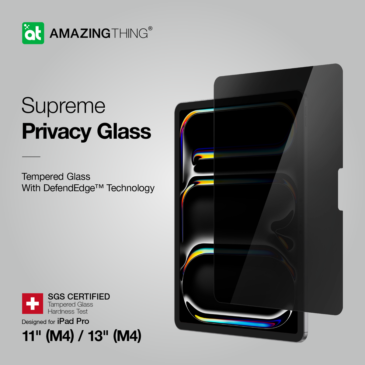 2025 M5/ 2024 M4 iPad Pro  11吋防窺保護膜 iPad熒幕保護貼 鋼化玻璃 防撞防碎邊 防偷窺Mon貼