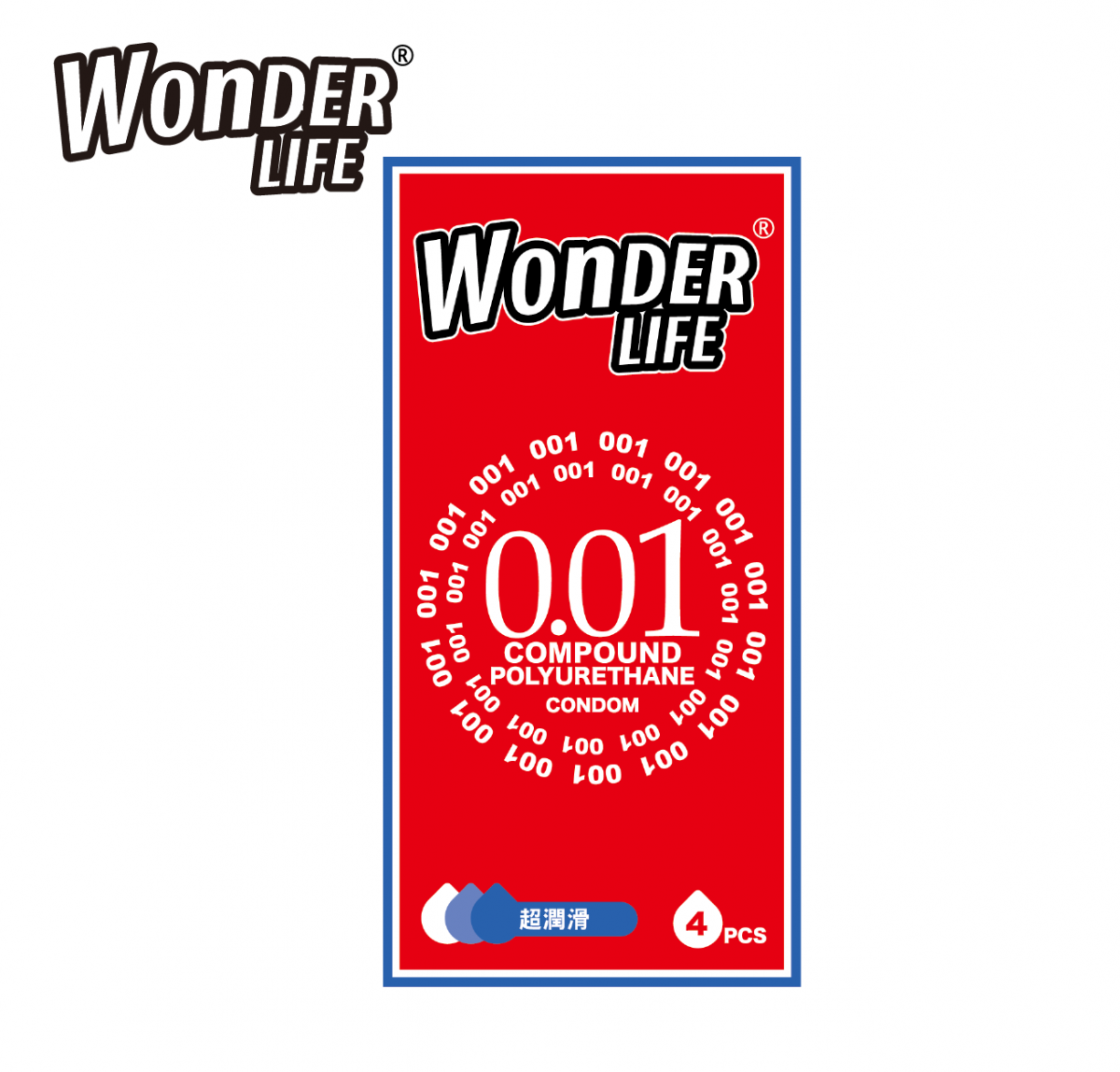 活色生香 0.01 超潤滑 4 片裝 PU 安全套