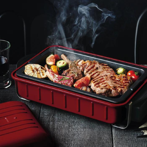 récolte | Home BBQ Multi Functional Hot Plate (Red) RBQ-1