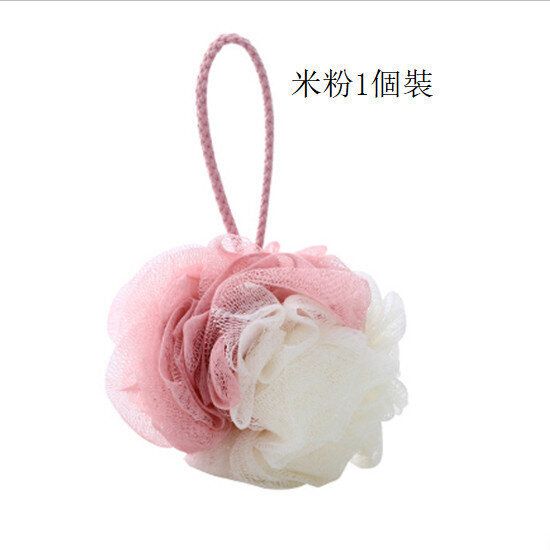 【米粉一個裝】大號拼色素雅擦背浴球 #(GTN)