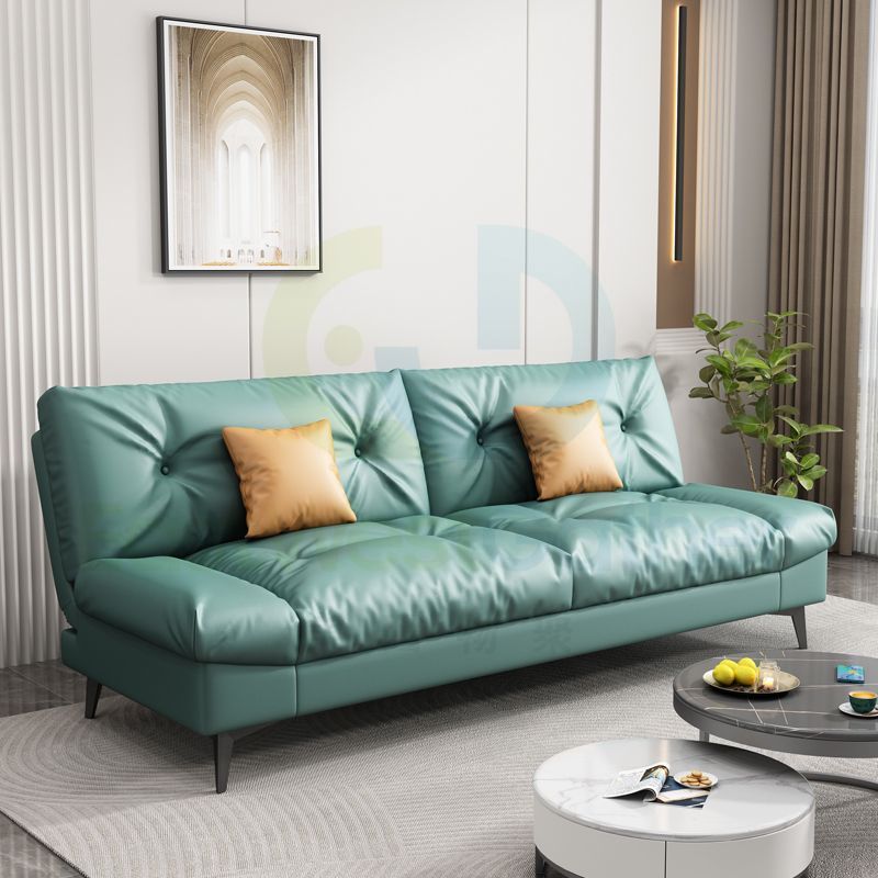 包安裝送貨-現代可折疊兩用雲朵坐感梳化床 【防刮防污猫抓皮】綠色 - 總長1.5米 多功能小户型客厅網紅款沙發床 單人床 雙人床