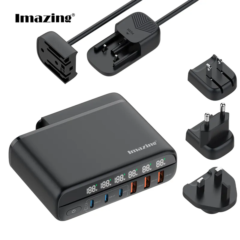 IM140Wa+c GAN PD140W USB-C x 3 / USB-A x 3 charger (black) | Multi-purpose travel charger, travel ad