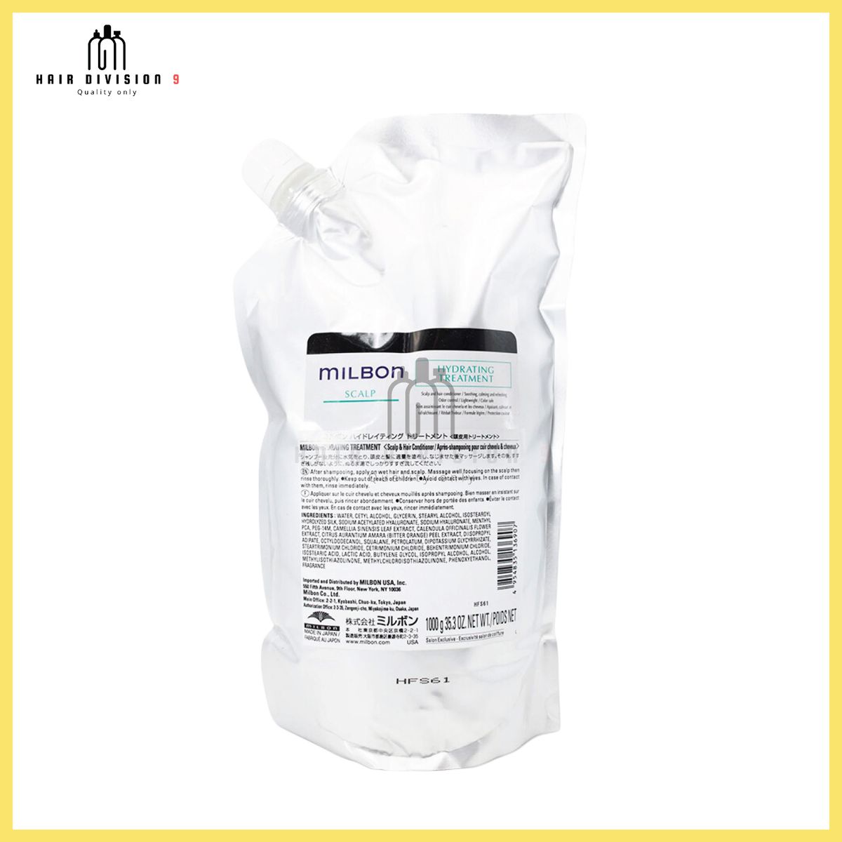 Milbon Scalp Hydrating Treatment 1000ml (Parallel Imports) Made in Jap/Thai random deliver