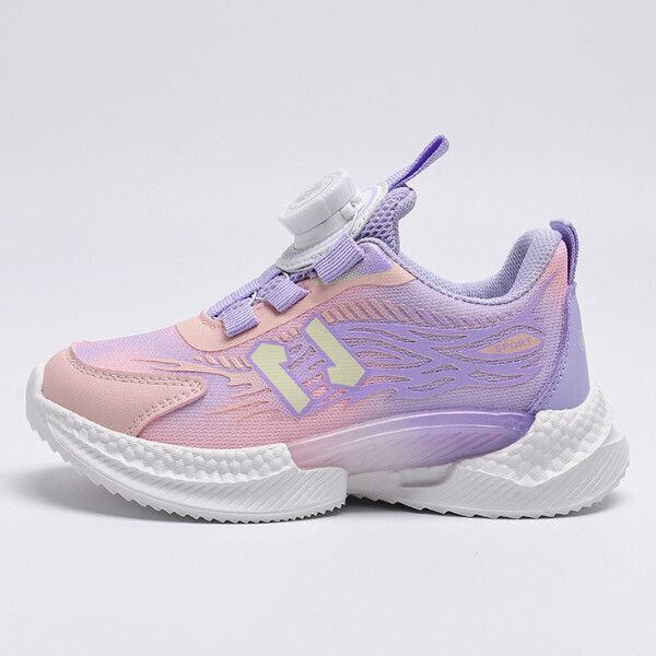 男童運動鞋 女童旋轉鈕扣休閒鞋（紫色 24碼-37碼）（下單後請聯酪客服確認發貨尺碼）