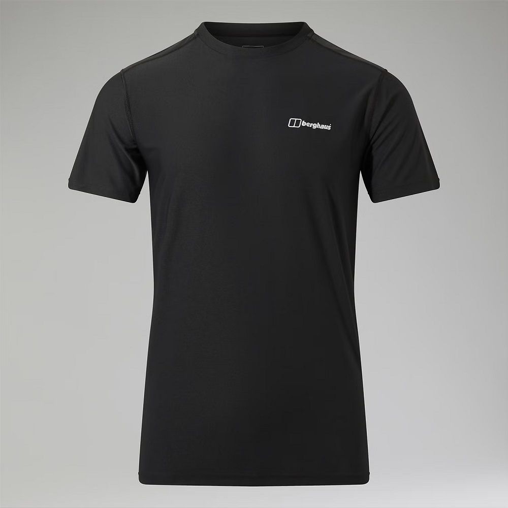 Men 24/7 Tech Basecrew Short Sleeve T-Shirt Blk/Blk XS