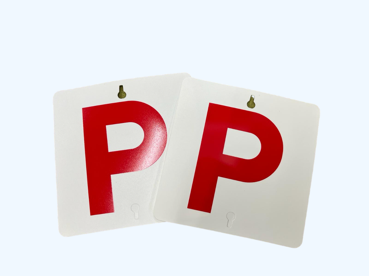 【駕駛新手必備】暫准駕駛執照專用 P牌 新手駕駛P牌 (2個裝) 包含4個吸盤 [D36] | HKTVmall 香港最大網購平台