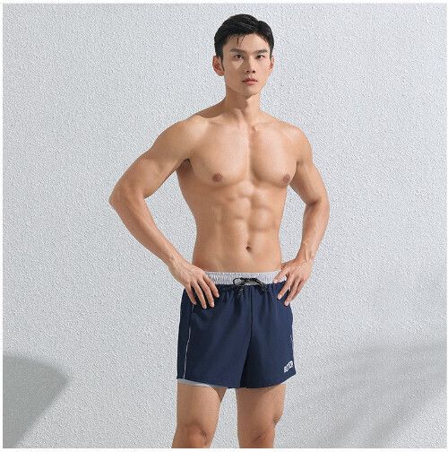 男士游泳泳褲（藏藍字母【福利款】）（L)