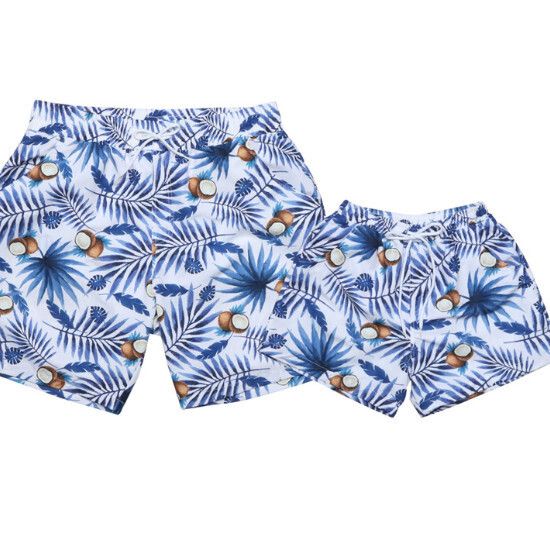 親子泳褲(兒童)【藍印花】【104-164碼】(下單後請聯絡客服確認發貨尺碼)