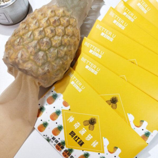 春季鳳梨防狼襪女襪天鵝絨連褲襪(鳳梨襪膚色)