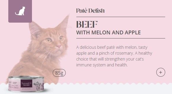 Summit 10 - 無穀物天然貓貓罐頭 (牛肉+蜜瓜+蘋果) 85g 3