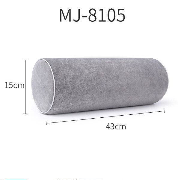 慢回彈記憶棉圓柱護頸枕枕芯護腰棒 （8105灰色圓柱枕頭）#(KFF)