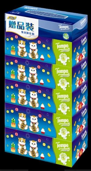 [贈品] Tempo 盒裝紙巾茉莉花香味 - Mofusand 限定 版 5+1盒裝 (價值$39.9) 
