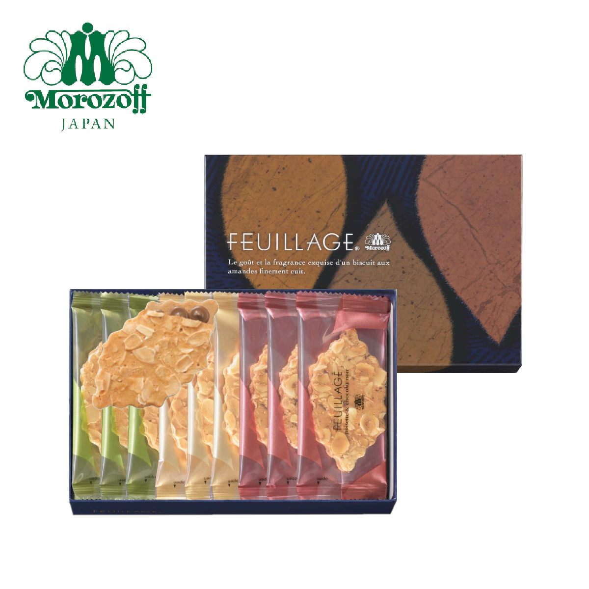 Japanese Sliced Nuts Chocolate Cookie Gift Box Set 9pcs(Best Before：10/8/2026)