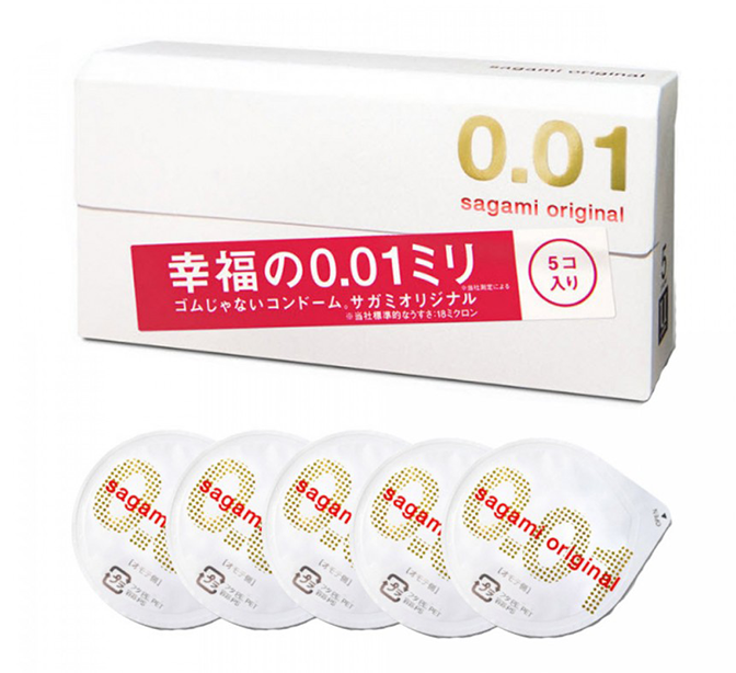 Sagami Original 幸福0.01 安全套 5片裝 001 PU 安全套/避孕套/保險套/CONDOM[平行進口]