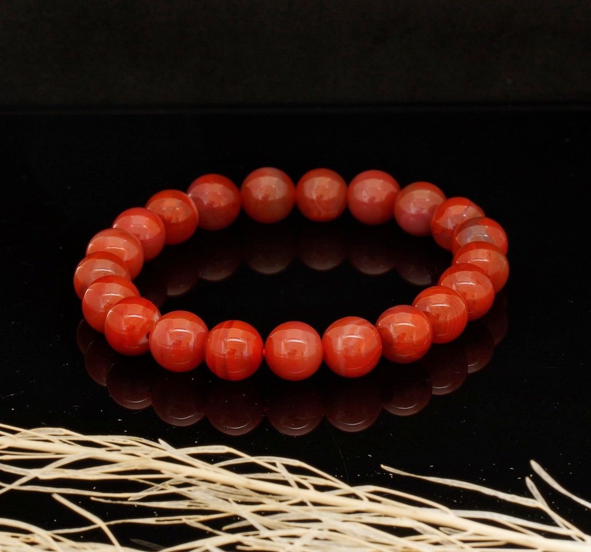 南紅瑪瑙 8.4mm 水晶手錬 ( HKA8013 )