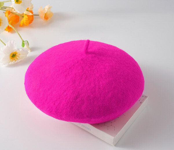 兒童貝雷帽【玫紅色（建議年齡：2-6歲）（帽圍尺寸：48cm-50cm）】