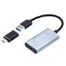 4K HDMI to USB Video Capture Card with USB C Adapter Support Video Output Up to 1080P@60Hz