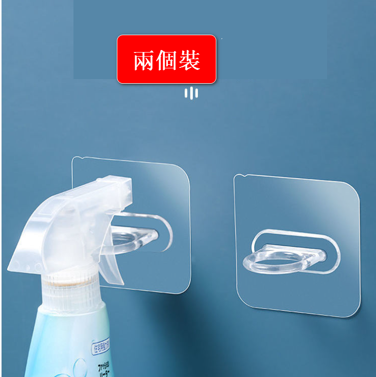 多功能浴簾桿掛鈎窗簾杆固定器免打孔黏貼式支架黏鈎【兩個】#(KFF)