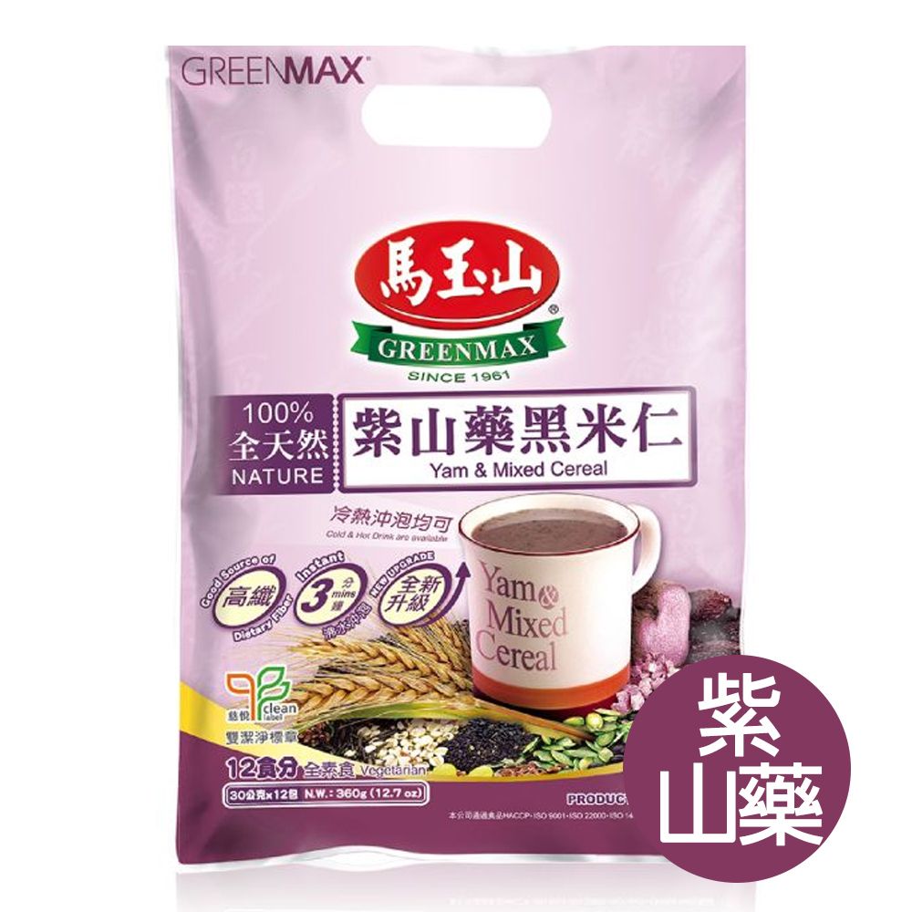 Taiwan Instant All Natural Yam & Mix Cereal (30gx12packs) (Parallel Import) Use by:2026.11.7