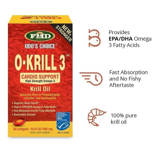 O-Krill 3 Cardio Support 590mg 60's