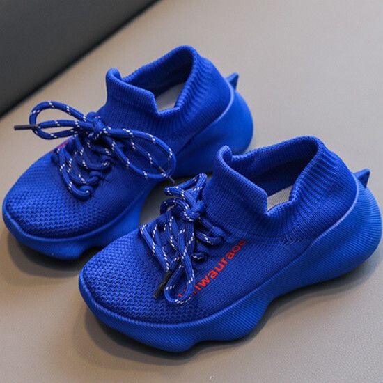 中性飛織運動鞋鯊魚底超輕（蘭色 26碼-37碼）（下單後請聯酪客服確認發貨尺碼）