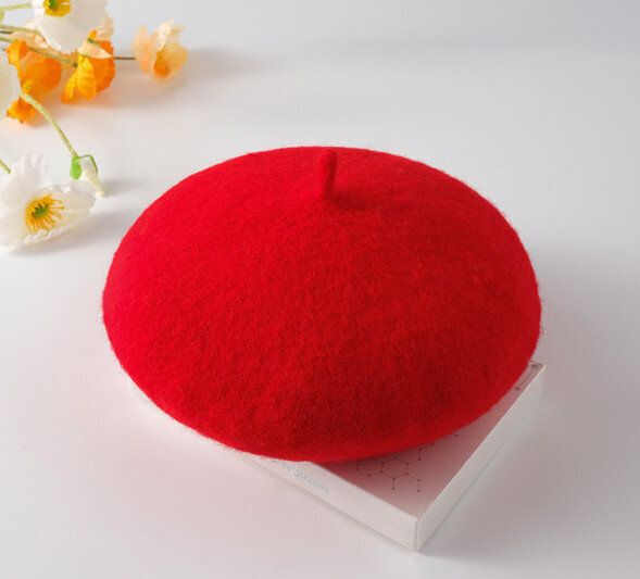 兒童貝雷帽【紅色（建議年齡：2-6歲）（帽圍尺寸：48cm-50cm）】